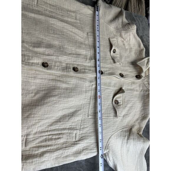 Madewell Waffleback Branner Cream Shirt Jacket XL - Picture 8 of 12